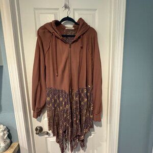 EUC FREE PEOPLE MOON DUST CARDI HOODIE SIZE LARGE